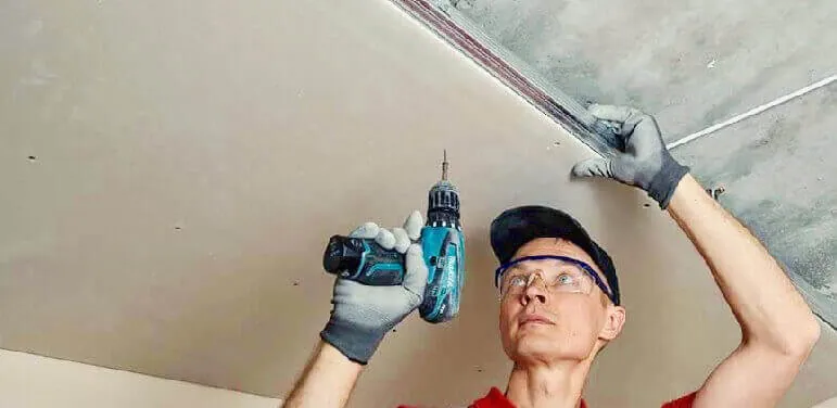Over-boarded and re-skimmed ceiling restoration in a period Redland BS6 Bristol home