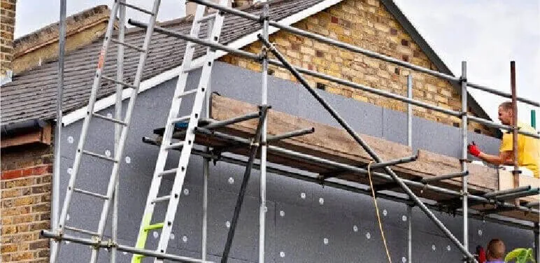 External solid wall insulation system rendered and finished on a Totterdown BS4 Bristol property
